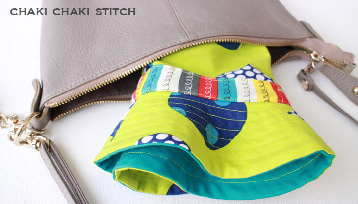 折りたたみ帽子型紙ならカバンに入れれらる帽子が簡単に作れる