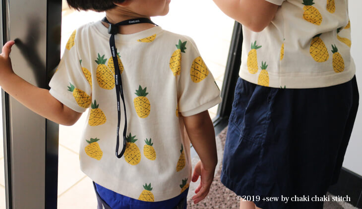 子供服ドルマンTシャツ型紙で作った洋服を沖縄にて撮影2