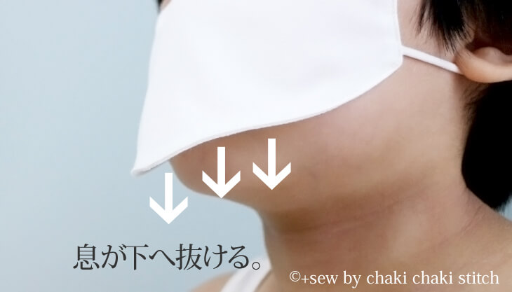 夏マスク型紙は下から息を出す