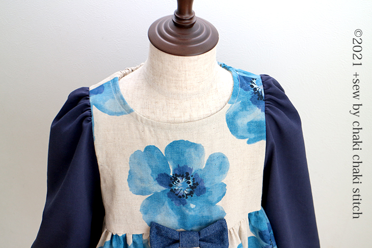 子供服プレーリーワンピース型紙110ノーカラー2回目修正の結果