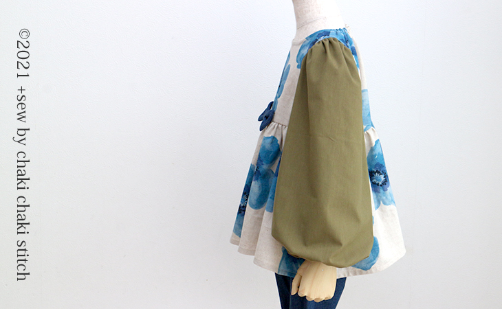 子供服プレーリーワンピース型紙110-長袖イメージ