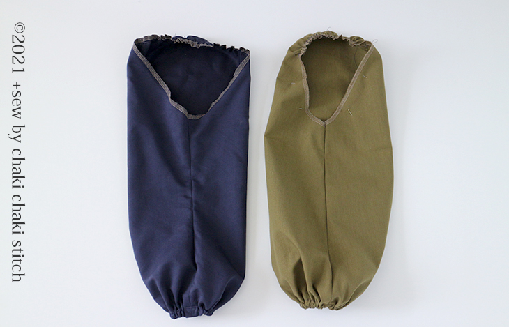 子供服プレーリーワンピース型紙110ノーカラー2回目修正-袖のラインとギャザー量を変更