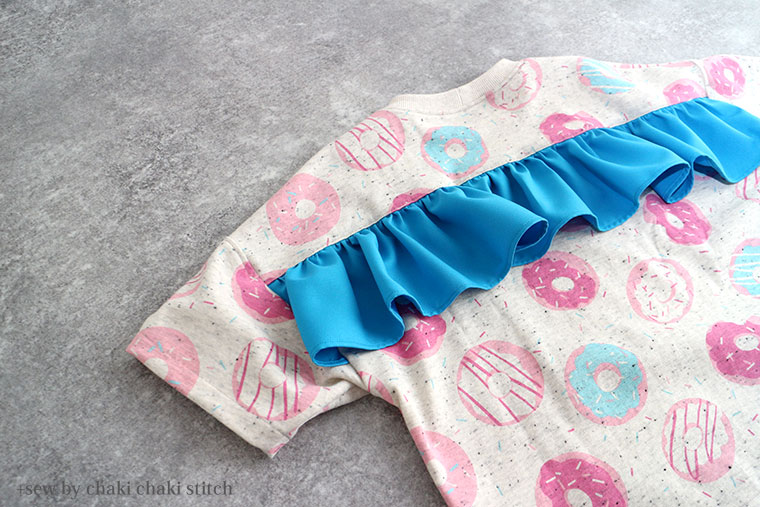 ドロップトレーナー型紙80/90/100/110/120/130/140/150/レディースフリルアレンジ後派手