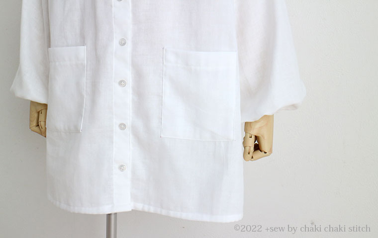 女の子ラテールワンピース型紙ポケット付き