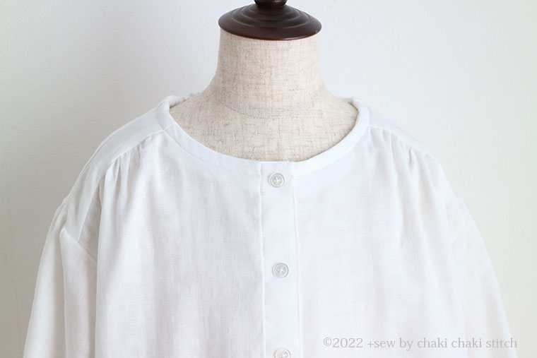 女の子ラテールワンピース型紙前立てボタン