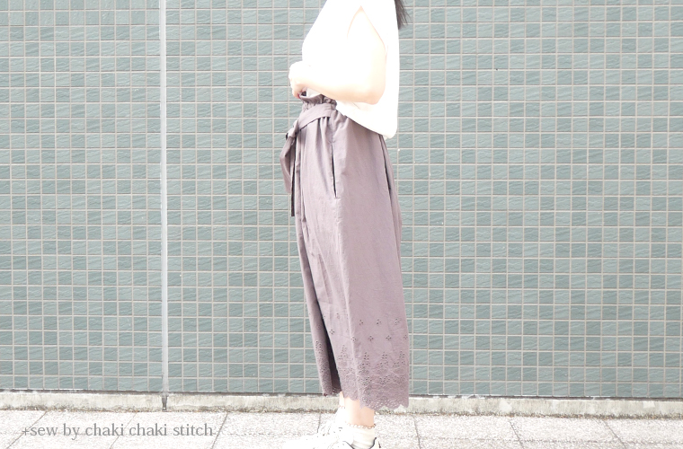 レディースおすましスカーチョダウンロードパターン